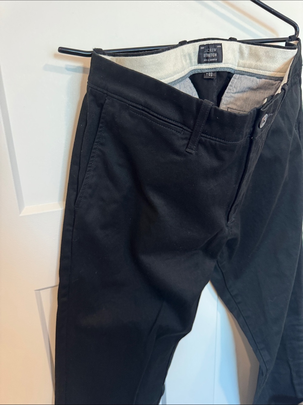 J. Crew NWOT 484 Slim Stretch Black Men's Chinos 33/32 - Picture 5 of 7